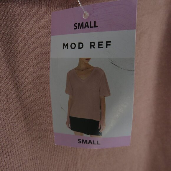 Mod Ref Women's Mauve V-Neck Puff Sleeve Top S NWT - Picture 3 of 5